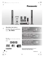 Panasonic SC-HT855 Operating Instructions Manual предпросмотр