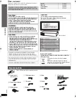 Preview for 2 page of Panasonic SC-HT892 Operating Instructions Manual