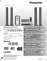 Panasonic SC-HT995W Operating Instructions Manual preview