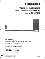 Panasonic SC-HTB15 Operating Instructions Manual preview