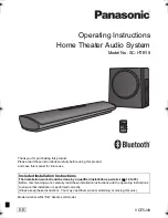 Panasonic SC-HTB18 Operating Instructions Manual предпросмотр