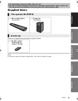 Предварительный просмотр 5 страницы Panasonic SC-HTB18 Operating Instructions Manual