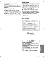 Предварительный просмотр 21 страницы Panasonic SC-HTB18 Operating Instructions Manual