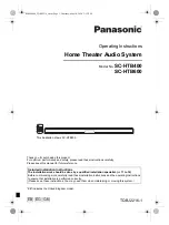 Предварительный просмотр 1 страницы Panasonic SC-HTB400 Operating Instruction