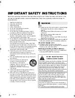 Предварительный просмотр 2 страницы Panasonic SC-HTB8 Owner'S Manual