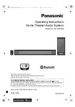 Panasonic SC-HTB880 Operating Instructions Manual preview