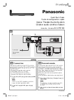 Preview for 1 page of Panasonic SC-HTE180 Quick Start Manual