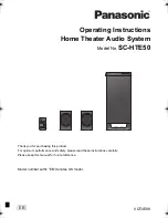 Panasonic SC-HTE50 Operating Instructions Manual preview