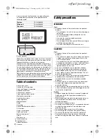 Preview for 2 page of Panasonic SC-MAX4000 Operating Instructions Manual