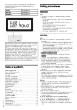 Preview for 2 page of Panasonic SC-MAX4000 Operating Manual