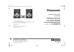 Preview for 1 page of Panasonic SC-MAX700 Operating Instructions Manual