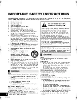 Предварительный просмотр 2 страницы Panasonic SC-NE3 Owner'S Manual