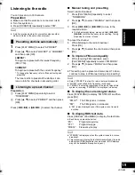 Предварительный просмотр 19 страницы Panasonic SC-NE5 Operating Instructions Manual