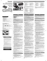 Предварительный просмотр 1 страницы Panasonic SC-NP10 Operating Instructions