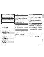 Preview for 3 page of Panasonic SC-PM200 Operating Instructions Manual