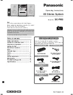 Panasonic SC-PM3 Operating Instructions Manual preview