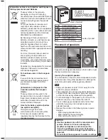 Preview for 3 page of Panasonic SC-PM38DB Operating Instructions Manual