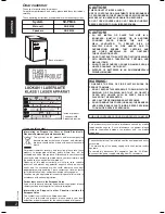 Preview for 2 page of Panasonic SC-PM46 Operating Instructions Manual