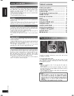 Preview for 4 page of Panasonic SC-PM46 Operating Instructions Manual