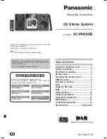 Panasonic SC-PM46DB Operating Instructions Manual preview