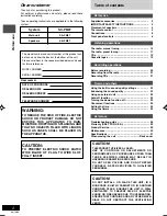 Preview for 2 page of Panasonic SC-PM47 Operating Instructions Manual