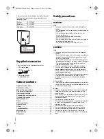 Preview for 2 page of Panasonic SC-PM600 Operating Instructions Manual