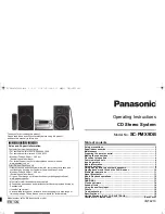 Panasonic SC-PMX9DB Operating Instructions Manual preview