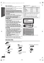 Preview for 2 page of Panasonic SC-PT170 Operating Instructions Manual