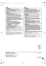 Предварительный просмотр 104 страницы Panasonic SC-PT170 Operating Instructions Manual