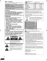 Предварительный просмотр 2 страницы Panasonic SC-PT670 Operating Instructions Manual