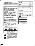 Предварительный просмотр 2 страницы Panasonic SC-PT770 Operating Instructions Manual