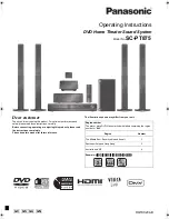 Предварительный просмотр 1 страницы Panasonic SC-PT875 Operating Instructions Manual