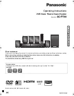 Предварительный просмотр 1 страницы Panasonic SC-PT90 Operating Instructions Manual