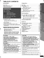 Предварительный просмотр 3 страницы Panasonic SC-PT90 Operating Instructions Manual