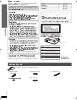 Предварительный просмотр 2 страницы Panasonic SC-PTX50 Operating Instructions Manual