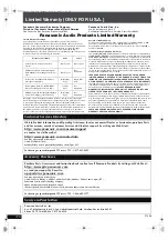 Предварительный просмотр 110 страницы Panasonic SC-PTX7 Operating Instructions Manual