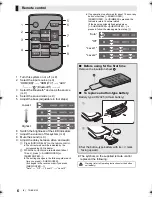 Preview for 6 page of Panasonic SC-SB1 Operating Instructions Manual