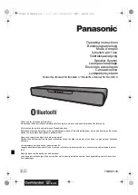 Предварительный просмотр 1 страницы Panasonic SC-SB10 Operating Instructions Manual