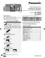 Panasonic SC SC-PM38 Operating Instructions Manual preview