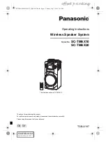 Preview for 1 page of Panasonic SC-TMAX10 Operating Instructions Manual