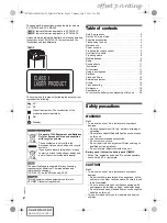 Предварительный просмотр 2 страницы Panasonic SC-TMAX10 Operating Instructions Manual