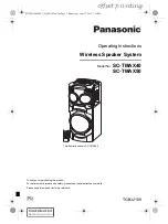 Panasonic SC-TMAX40 Operating Instructions Manual предпросмотр