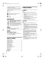 Предварительный просмотр 2 страницы Panasonic SC-TMAX45 Operating Instructions Manual