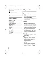 Предварительный просмотр 2 страницы Panasonic SC-UA30 Operating Instructions Manual