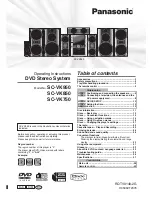 Preview for 1 page of Panasonic SC-VK750 Operating Instructions Manual