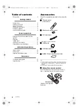 Предварительный просмотр 4 страницы Panasonic SC-XH105 Owner'S Manual