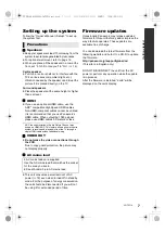 Предварительный просмотр 7 страницы Panasonic SC-XH105 Owner'S Manual