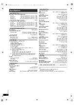 Предварительный просмотр 22 страницы Panasonic SC-XH170 Owner'S Manual