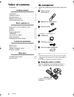 Предварительный просмотр 4 страницы Panasonic SC-XH333 Owner'S Manual