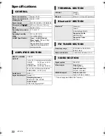 Предварительный просмотр 22 страницы Panasonic SC-XH333 Owner'S Manual